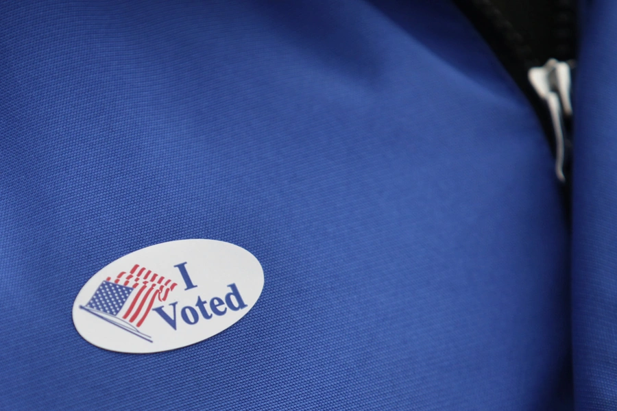 A voter's jacket after leaving a polling place in Washington, DC, on November 6, 2012. 